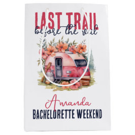 Sacola Para Presentes Média Fim de Semana de Despedida de Solteira no Acampame