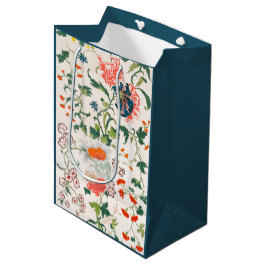 Sacola Para Presentes Média Fine Chinese silk flower design mid 18th century