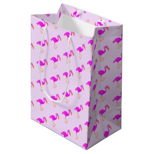 Sacola Para Presentes Média Flamingo Cor-de-rosa - Sua Coloração