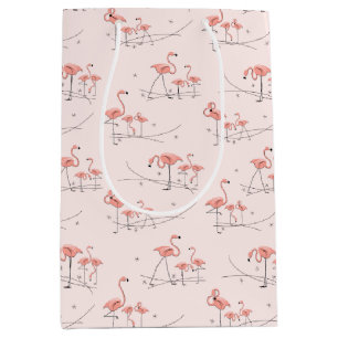 Sacola Para Presentes Média Flamingos Cor-de-rosa Múltiplos sacos de presente