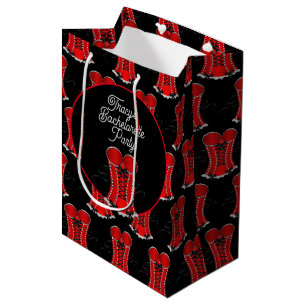 Sacola Para Presentes Média Flirty Red Corset