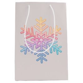 Sacola Para Presentes Média Floco de neve simples