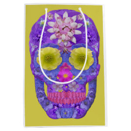 Sacola Para Presentes Média Flor - Caveira 5