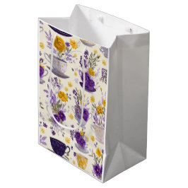 Sacola Para Presentes Média Flor dançante 