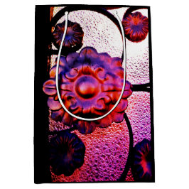 Sacola Para Presentes Média Flor magenta