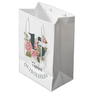 Sacola Para Presentes Média Floral 15 Birthday Quinceanera Russo