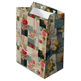 Sacola Para Presentes Média Floral Fushion