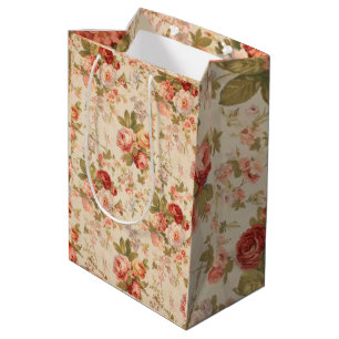 Sacola Para Presentes Média Floral Luxury