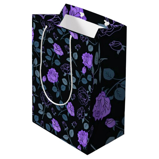 Sacola Para Presentes Média Floral Luxury (Verso inclinado)