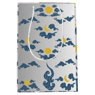 Sacola Para Presentes Média Floral Wrapping Paper Medium Gift Bag