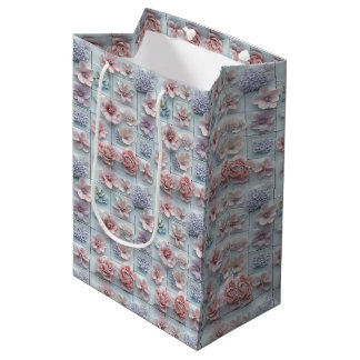 Sacola Para Presentes Média Florale 3D-Keramikfliesen 127/144