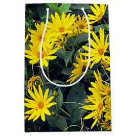 Sacola Para Presentes Média Flores de Alcachofra de Jerusalém