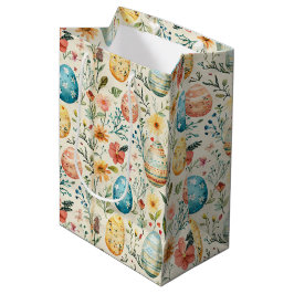 Sacola Para Presentes Média Flores de Primavera Páscoa 2