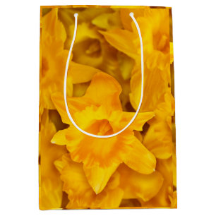 Sacola Para Presentes Média Flores Narciso