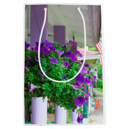 Sacola Para Presentes Média Flores Roxas - Vinha de Martha