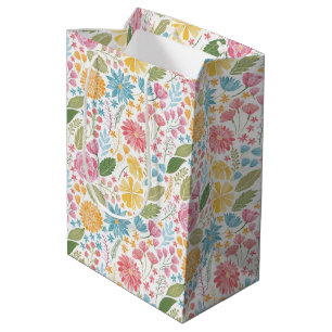 Sacola Para Presentes Média Flores selvagens