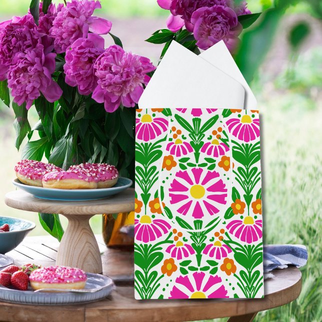 Sacola Para Presentes Média Floresça Intensamente & Celebre com Estilo (Criador carregado)