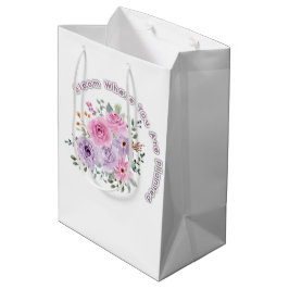 Sacola Para Presentes Média Floresça Onde Você Está Plantado Motivação Floral