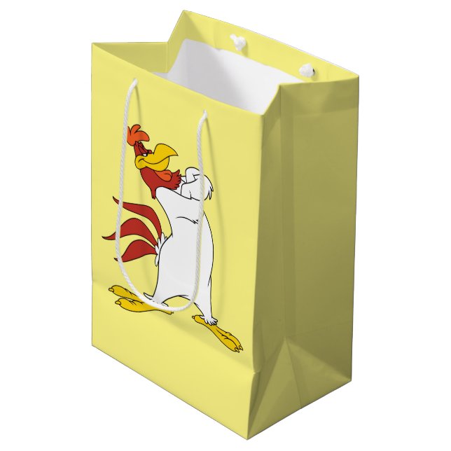 Sacola Para Presentes Média Foghorn Leghorn Arms Cruzados (Frente inclinada)