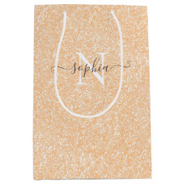 Sacola Para Presentes Média Folha Cor-de-rosa com Champanhe embebida personali