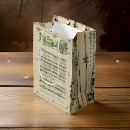 Sacola Para Presentes Média Folha de Música Noturna Silenciosa - Bolsa de Pres