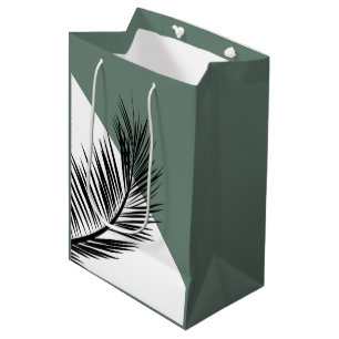 Sacola Para Presentes Média Folha de palmeira