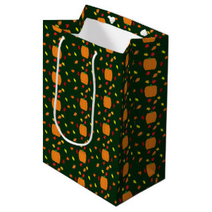 Sacola Para Presentes Média Folhas de Bompkin