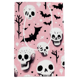 Sacola Para Presentes Média Folhas de Papel de Moldagem de Helloween, cor-de-r