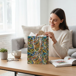 Sacola Para Presentes Média forest lizard clump