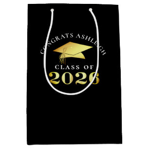 Sacola Para Presentes Média Formatura 2026 Ouro Preto Parabéns Graduado Nome