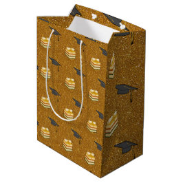 Sacola Para Presentes Média Formatura Brilho Dourado