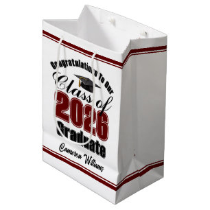 Sacola Para Presentes Média Formatura Personalizada de Marrom da Turma de 2026