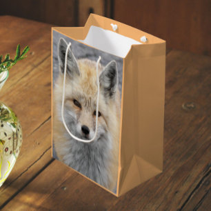 Sacola Para Presentes Média Foto de Raposa Vermelha