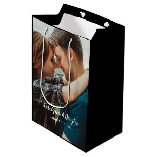 Sacola Para Presentes Média Foto personalizada de casamento