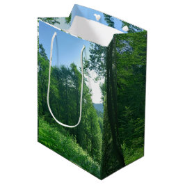 Sacola Para Presentes Média Fotografia de Paisagem Verde