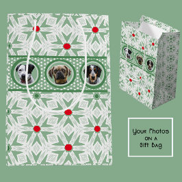 Sacola Para Presentes Média Fotos de Animais de estimação ou Crianças para Mãe