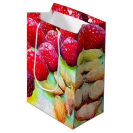 Sacola Para Presentes Média Framboesas e amêndoas