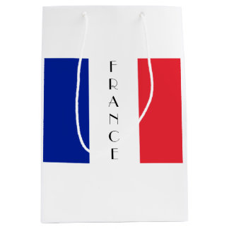 Sacola Para Presentes Média França, Bandeira francesa Gift Bag