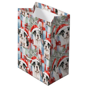 Sacola Para Presentes Média French Papais noeis Squad Christmas