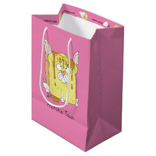 Sacola Para Presentes Média Frenchie Toast French Bulldog Gift Bag