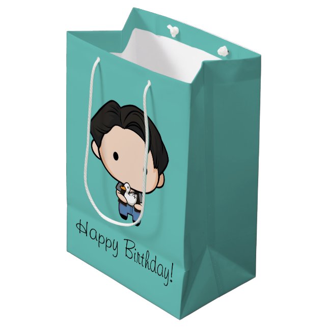 Sacola Para Presentes Média FRIENDS™ | Joey Chibi (Frente inclinada)