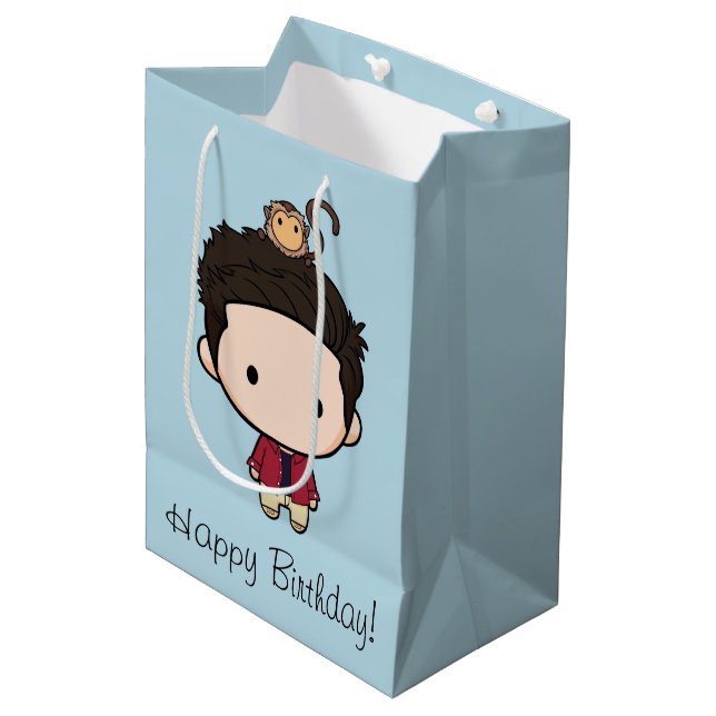 Sacola Para Presentes Média FRIENDS™ | Ross Chibi (Frente inclinada)