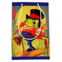 Sacola Para Presentes Média Froggy foi a-courtin"