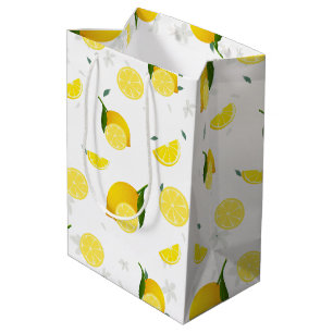 Sacola Para Presentes Média FRUTA DE VERÃO DO CICLO TROPICO LÍNGUA laranja