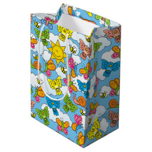 Sacola Para Presentes Média Fundo dos Animais Bebês
