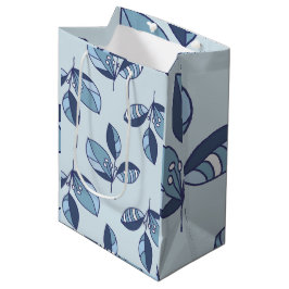 Sacola Para Presentes Média fundos de texturas com padrão de floco de neve bob