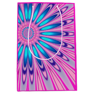Sacola Para Presentes Média Funky Pink Blue Groovy