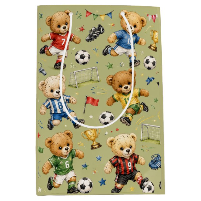Sacola Para Presentes Média Futuro Time Estrela Equipe Teddy (Frente)