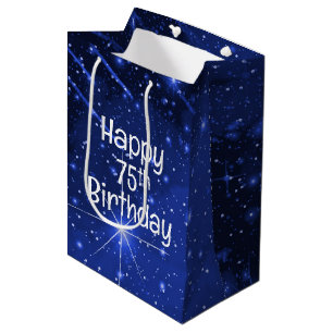Sacola Para Presentes Média Galáxia Estrela de 75.o aniversário