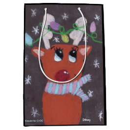 Sacola Para Presentes Média Galhadas Brilhantes de Rudolph - KidsArt para CHOC